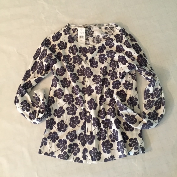 LOFT Floral Sweater Cardigan - Picture 2 of 2
